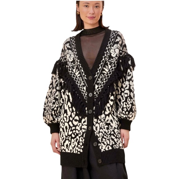 Farm Rio Pineapple Garden Knit Cardigan - Picture 3 of 12